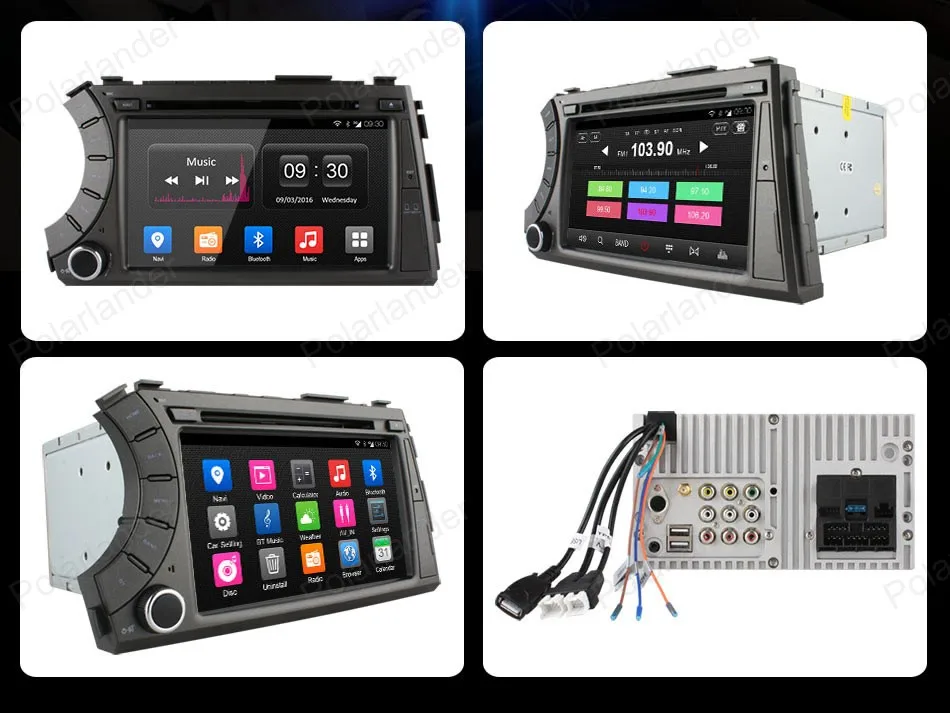 Clearance Android4.4 Car DVD radio For Ss/angyong A/ctyon K/yron Support BT 3G WiFi DAB + OBDII TPMS GPS Mirror Link 7 inch Quad Core 18