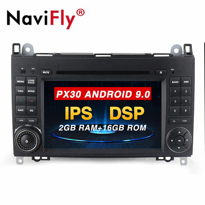 NaviFly 2 Din Android 9,0 ips DSP Автомобильный мультимедийный плеер для Benz b-класс W245 a-класс W169 Viano Vito W639 Sprinter W906