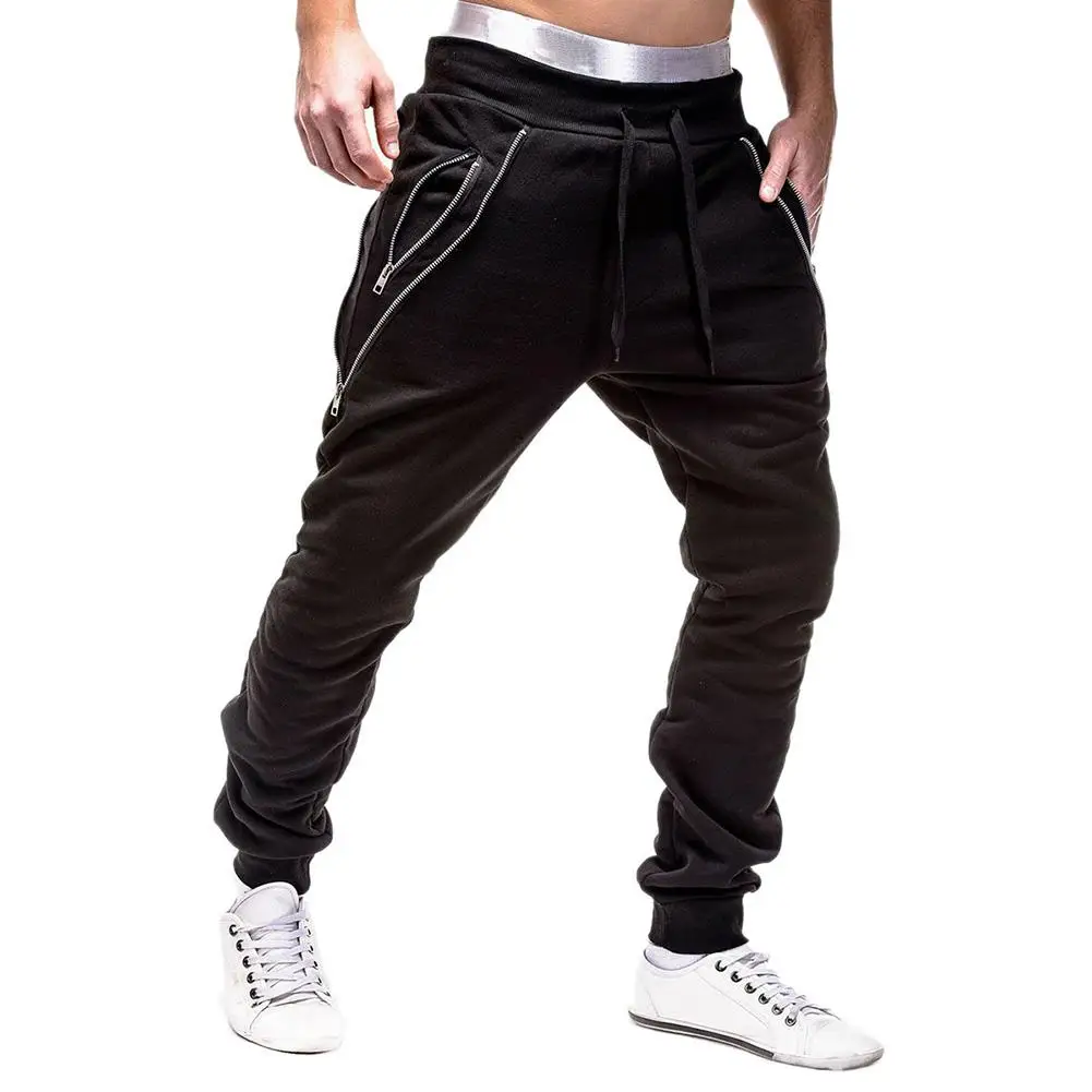 Одноцветное Для мужчин осень брюки 2018 Мода sweatpant Штаны большой Размеры студентов мальчиков хип-хоп Прохладный Свободные осень-зима пот