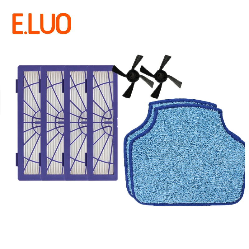 Robot Vacuum Cleaner Accessories 201*59m 4pcs HEPA Filter + 2pcs Mopping Cloth + 2pcs Side Brush for DT85 DT83 DM81 Robot Vacuum Cleaner Accessories 201*59m 4pcs HEPA Filter + 2pcs Mopping Cloth + 2pcs Side Brush for DT85 DT83 DM81