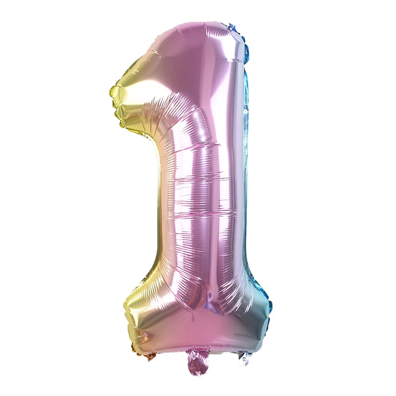 32 дюйма Радуга Количество воздушных шаров радужные Фольга шар для детей День рождения Свадебные украшения Цифровой шар, воздушный Globos - Цвет: A-1