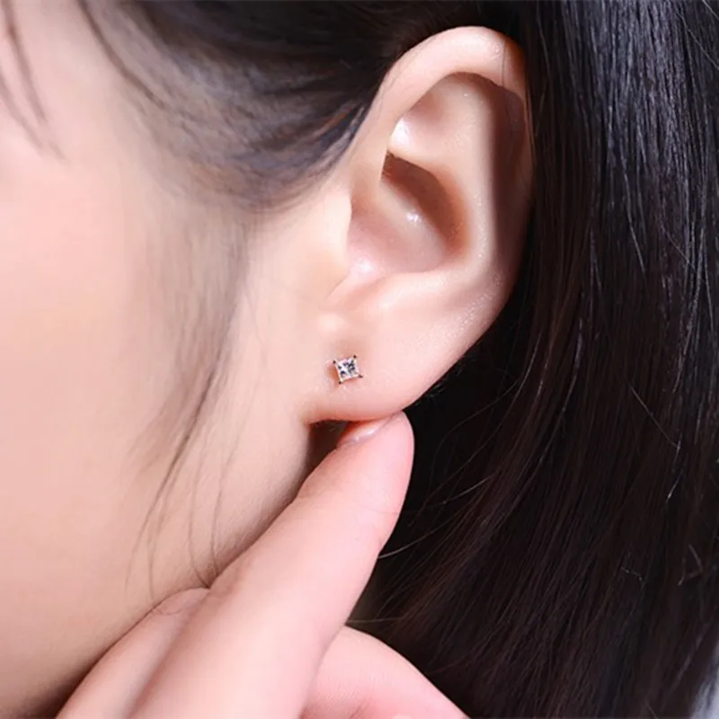 Женские серьги гвоздики из 18 каратного золота 100% карата|stud earrings|earrings 18kearrings 18k gold |