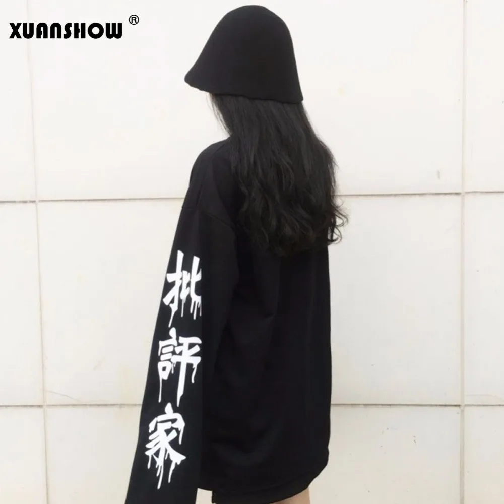 Женская толстовка большого размера XUANSHOW Осень зима 2020 Модный пуловер в стиле