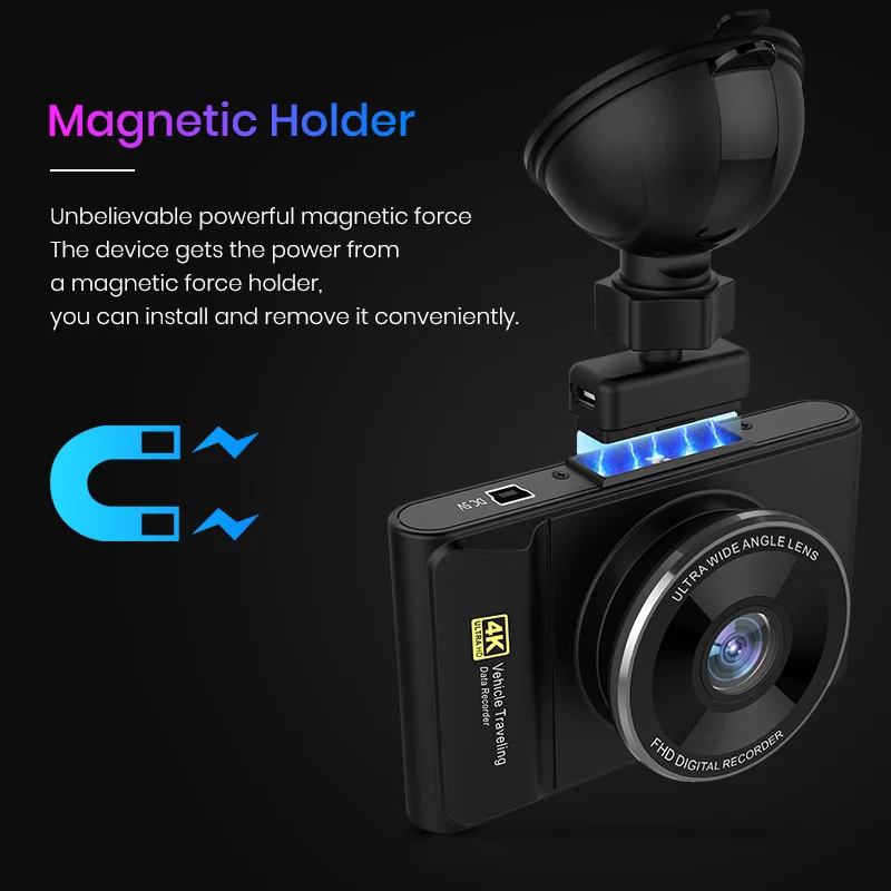 Junsun Q8 4K Ultra 2160P gps Автомобильный видеорегистратор камера трекер видео регистратор