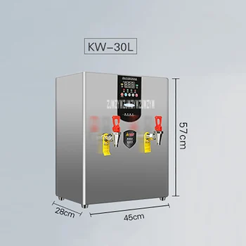 

KW-30L Commercial Water Boiler Stainless Steel Stepping Boiler Machine Large Capacity Automatic Boiler Drinking Machine 3000W