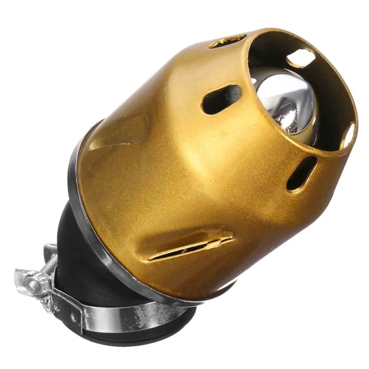 35 мм пуля мотоцикл воздушный фильтр очиститель Впускной 50cc скутер Грязь Яма ATV велосипед - Цвет: Золотой
