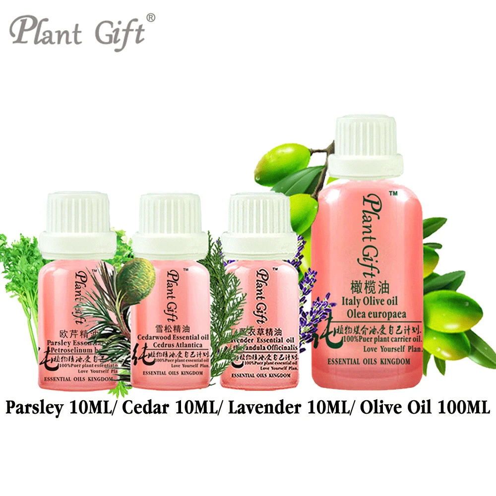 

Free Shopping 100% Pure Plant Essential Oils Parsley / Cedar / Lavender / Olive Oil Antibacterial, Antispasmodic, Flatulence