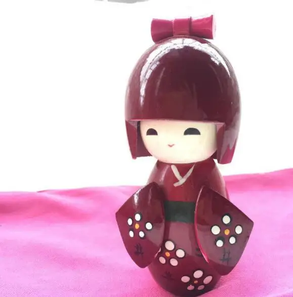 Новые милые деревянные японские куклы Kokeshi ручной работы в восточном стиле темно