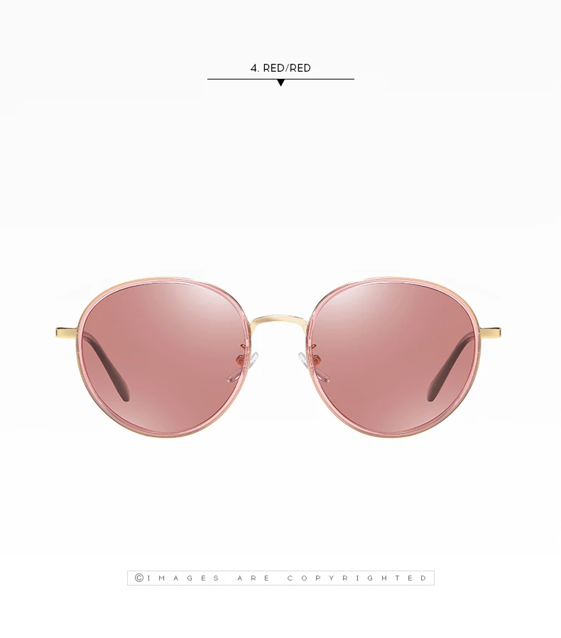 Модные круглые поляризованные солнцезащитные очки для женщин, винтажные элегантные очки для вождения, металлическая оправа, женские солнцезащитные очки UV400