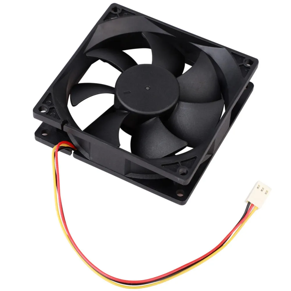 12V 3-Pin 9cm 90mm Computer Fan Portable USB Cooler Small PC CPU Cooling Computer Components Cooling Accessories Black Low Noise