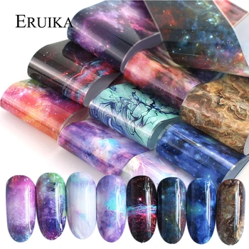 

10 Colors Star Nail Foil Transfer Paper Decal Rainbow sky Japanese Style Sticker Foil for Polish Adhesive Manicure DIY sticker