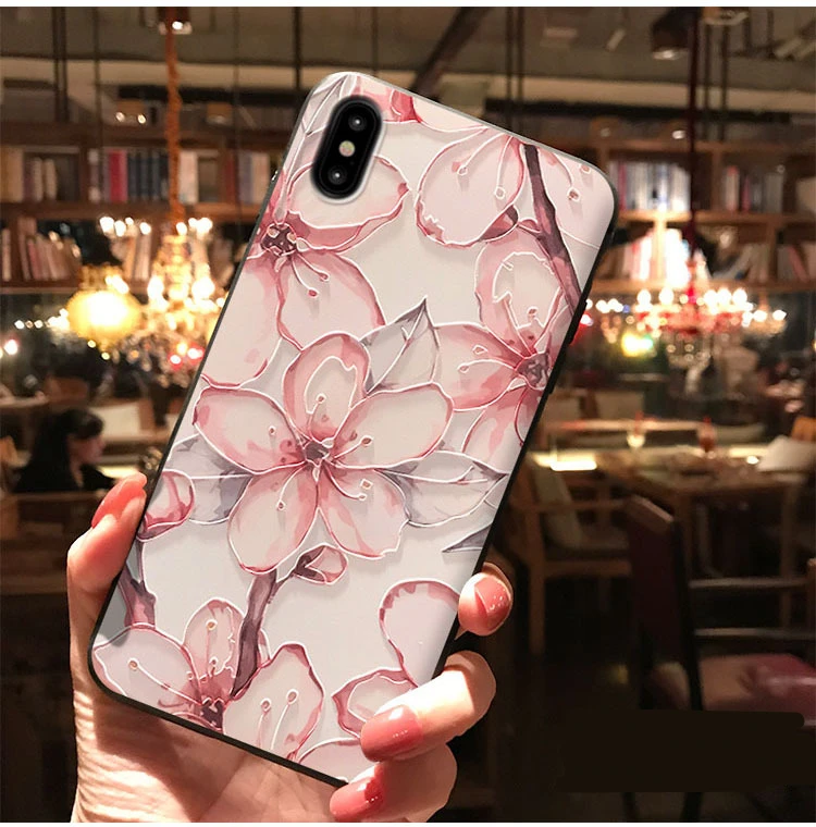 

For iPhone X 7 Plus 8 6 6S 5 5S SE Xs Max XR 3D Relief Case For Xiaomi Mi A1 A2 8 Redmi 4A 6 Pro 5A Plus 6A Note 4X 3 5 S2 Cases