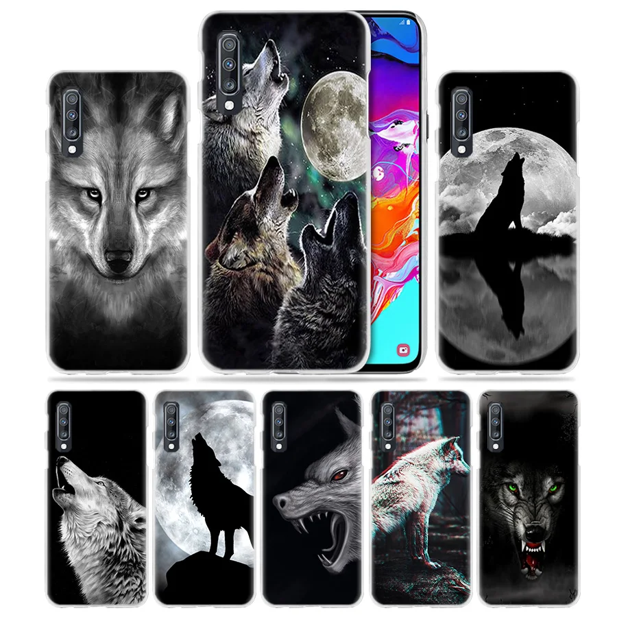 

The Wolf Moon Case for Samsung Galaxy M40 A50 A80 A70 A60 A40 A30 A20e A10 J4 J6 Plus J8 2018 S10e S10 5G Hard PC Phone Cover