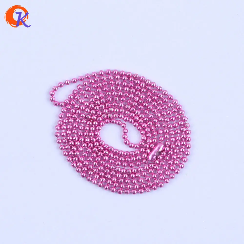 1,5 мм на выбор, цветная модная металлическая цепочка, ожерелье 20 шт./лот, 23,6 дюймов, шаровая цепочка, ожерелье для ручной работы, сделай сам, ювелирные аксессуары - Цвет: Hot Pink