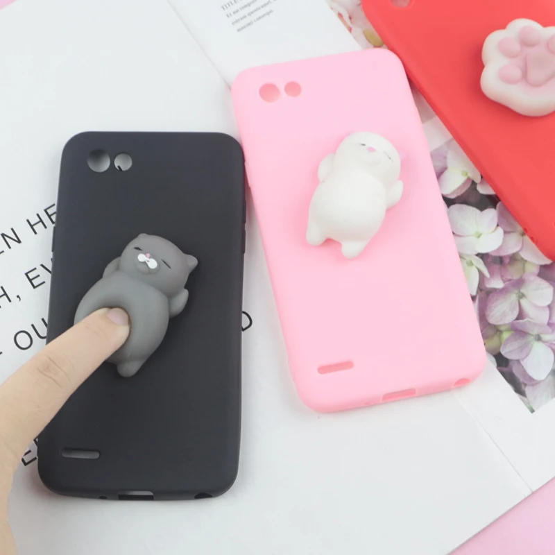 Мягкие 3D игрушки чехол с милым котом для LG K4 2017 K10 2018 K8 K7 G5 G6 G7 V30 Q6 Plus Q6A Q7 Q8 мягкие