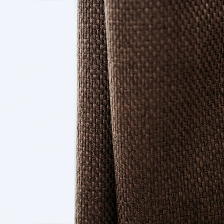 

85% Shading Modern Style Solid Color Linen Blackout Curtain for Living Room Window Custom Made