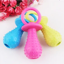 300 шт. Новое поступление резиновая соска для домашних животных игрушки собака кошка щенок жевательные игрушки с бубенчиками звук внутри горячая распродажа#001