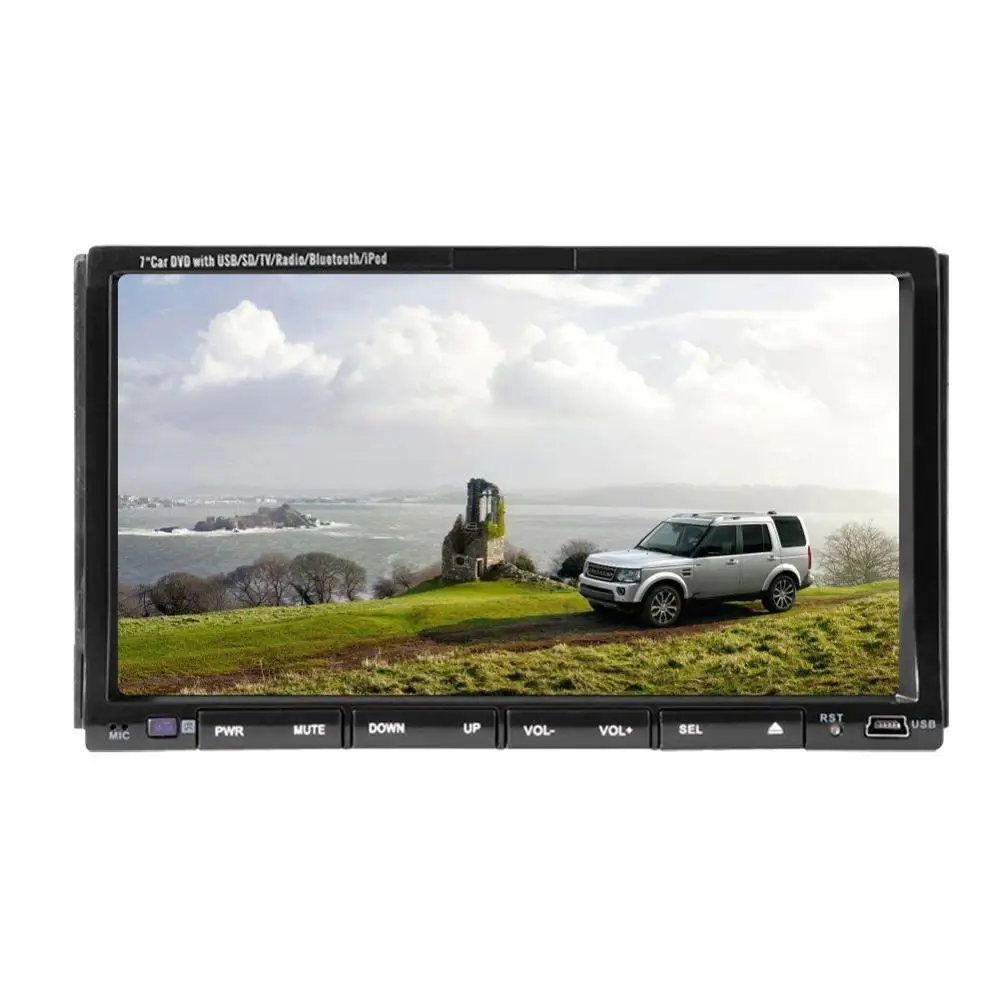 Perfect EGood 7" Universal In Dash HD Touch Screen Car DVD Player Double Din GPS Navigation Stereo AM FM Radio With built-in Bluetooth M 3