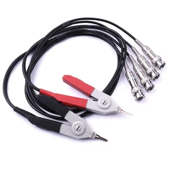 

1 Set 4 BNC TO Alligator clip Kelvin Clip for LCR Meter with 4 BNC Test Wires