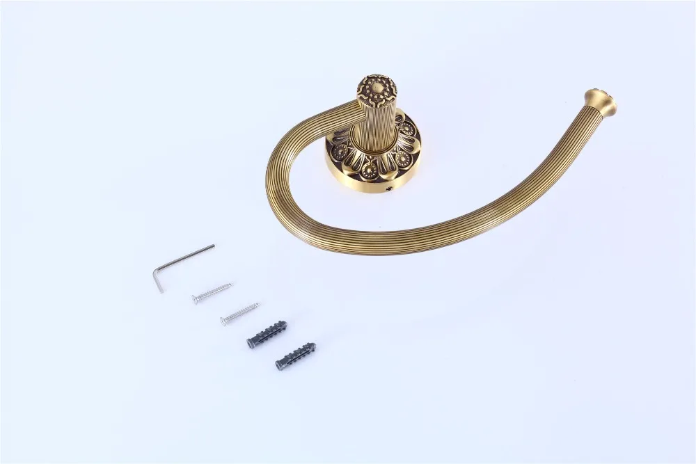 XOXO резьба античная латунь Настенный полотенце кольцо Уникальный дизайн ванная комната банное полотенце Rack15080