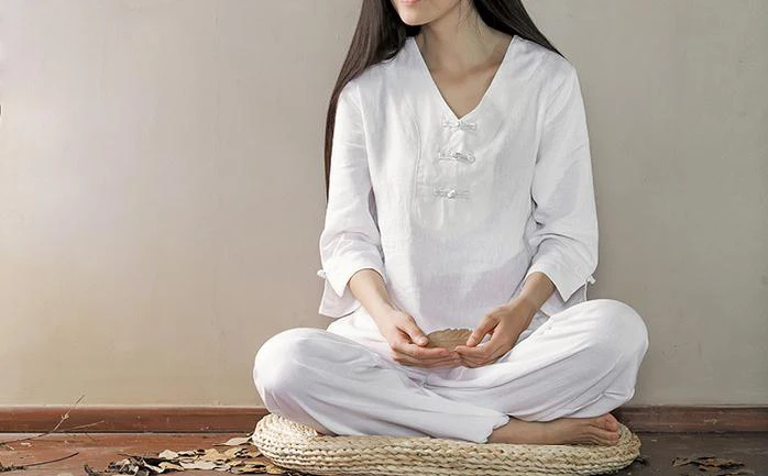 Женский летний и Весенний костюм для йоги из хлопка льна|yoga suit|meditation clothing womenmeditation