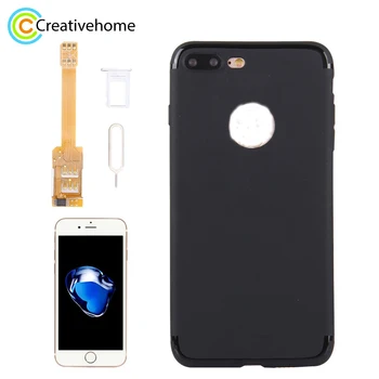 

Brand New 2 in 1 Dual SIM Card Adapter + TPU Back Case Cover with SIM Card Tray / SIM Card Pin for iPhone 7 / iPhone 7 Plus