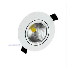 7 Вт светодиодный Коб прожекторное освещение AC85~ 265 V вспышка серебряного потолочного типа 85-100LM/W высокой яркости