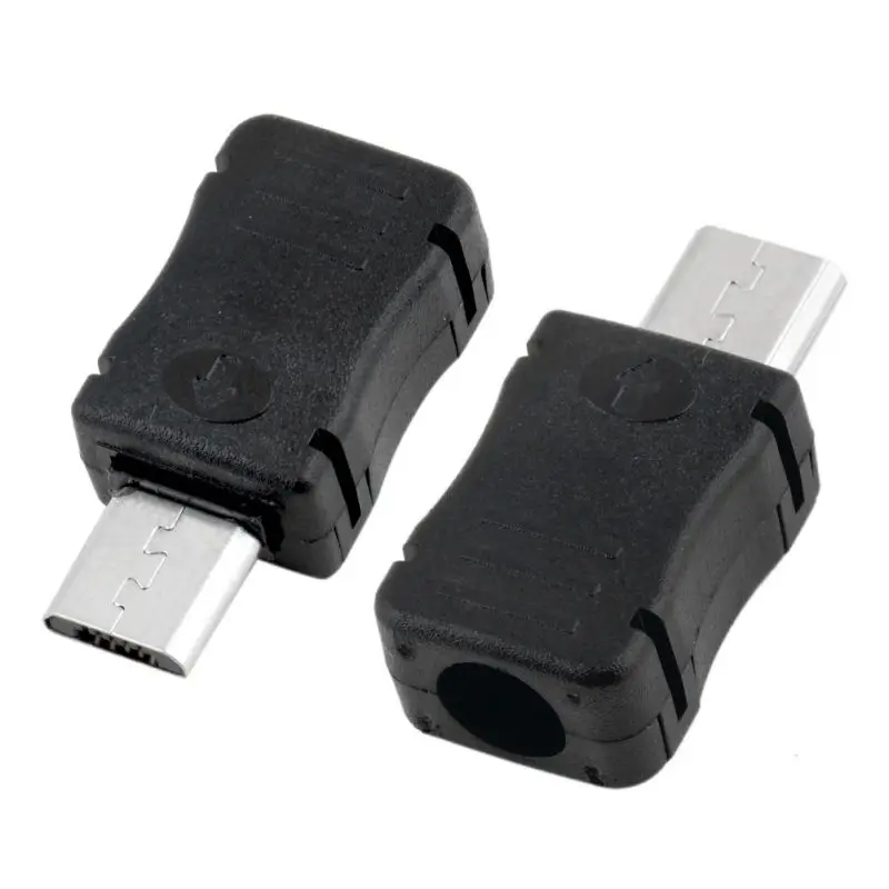 

Micro USB 5 Pin T Port Male Plug Socket Connector Plastic Cover 10pcs/set