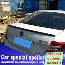 DIY tinta Spray para qualquer cor para 2015 a 2017 anos Volkswagen VW SKODA Octavia por modos de Curva de tronco spoiler traseiro asas