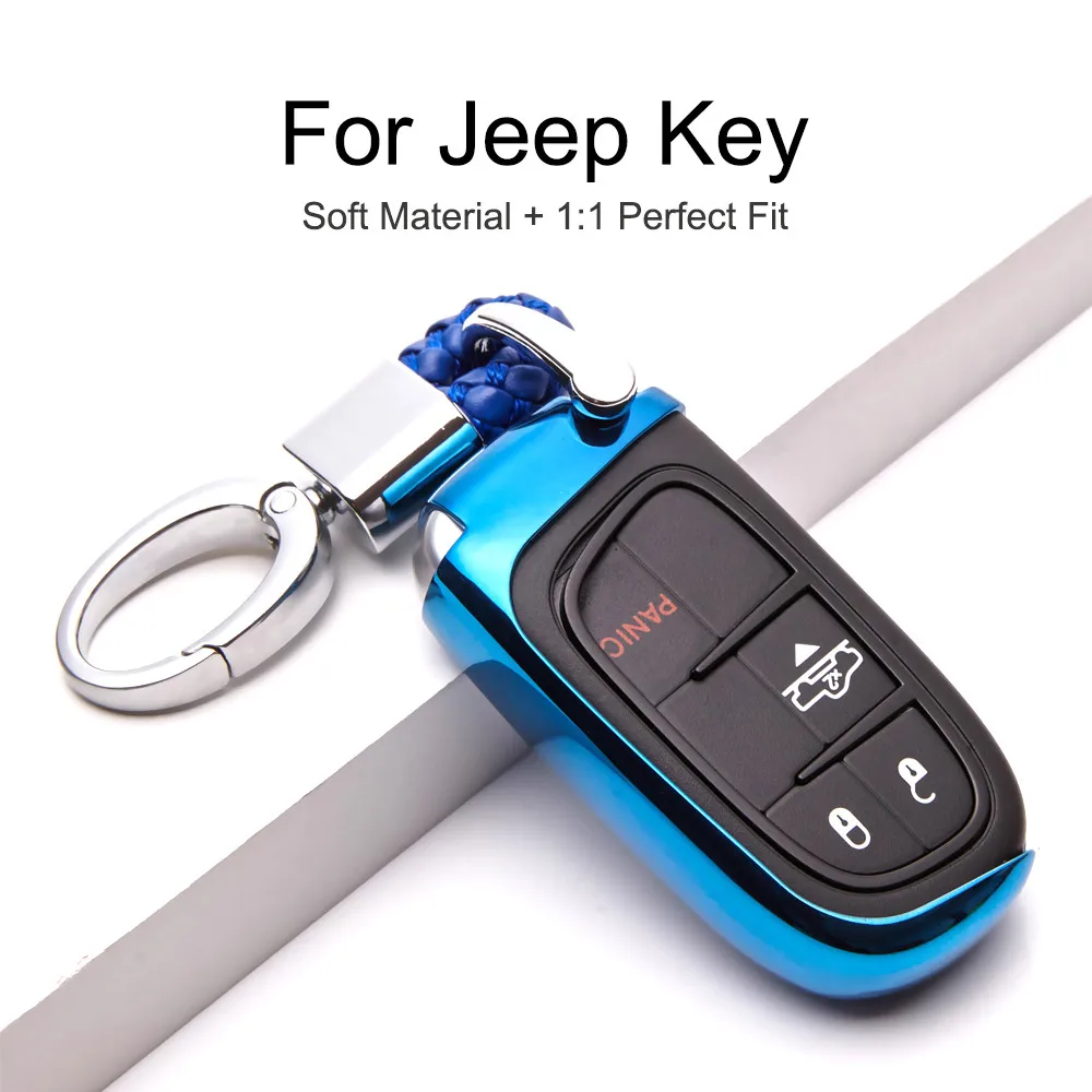 KUKAKEY ТПУ чехол для ключей защитный Jeep Grand Cherokee Chrysler 300C Renegade авто Автомобильный