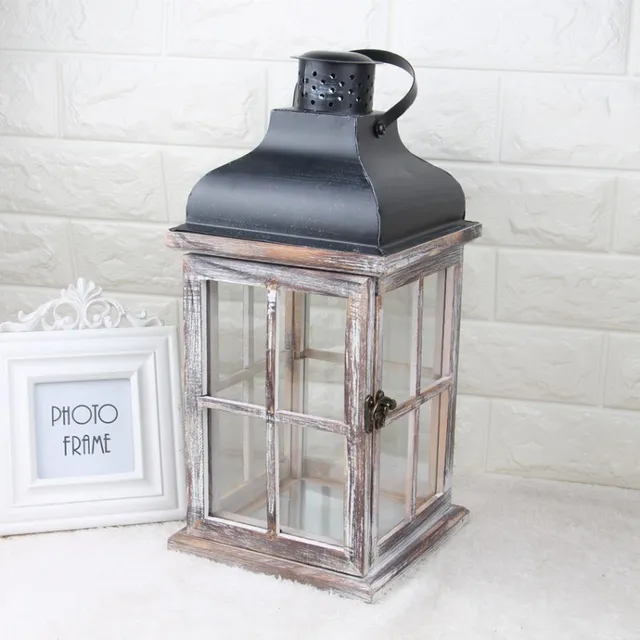 Moroccan Decorative Candlestick Retro Wooden Wind Candle Holder