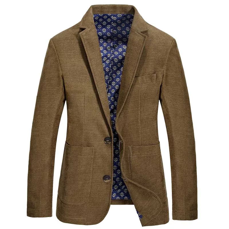 High Fashion Spring Autumn Suit Coat Men Jacket Blazers Solid Color Casual Jacket Male Office Wedding Clothes Plus Size 3XL