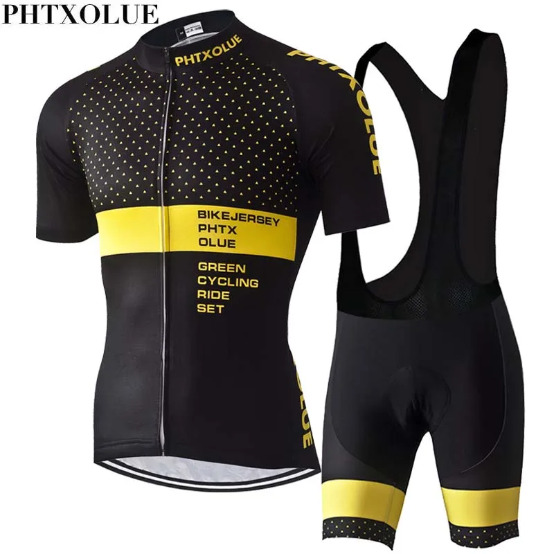 Phtxolue الدراجات الملابس الدراجات مجموعات دراجة الملابس/تنفس الرجال دراجة ارتداء الربيع الصيف قصيرة الأكمام الدراجات الفانيلة مجموعات