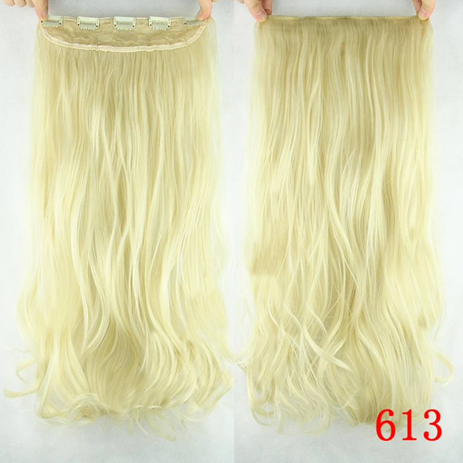 Soowee 24 дюйма длинные вьющиеся черные серые женские волосы высокотемпературный синтетический Омбре волосы кусок клип в наращивание волос - Цвет: #613