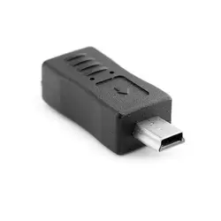 Высокое качество Черный микро-usb Женский к Mini USB Мужской адаптер зарядного устройства адаптер