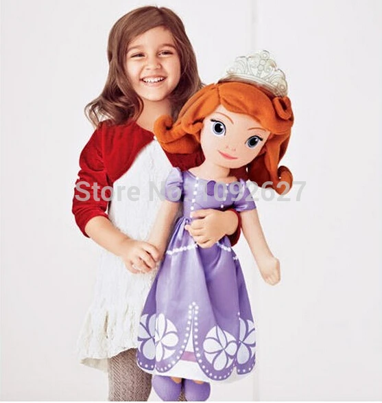 

70cm/50cm The Boneca Princess Sofia the first plush Doll Princesa Sofia stuffed animal plush Toys Kids Baby Christmas Best Gift