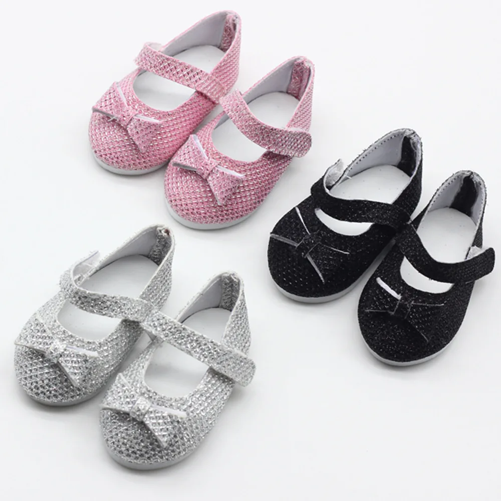 

Baby Doll Bowknot Summer Shoes For 18 Inch Girl Dolls Accessories Baby Doll Clothes Accessories Handmade Doll Socks Sneakers