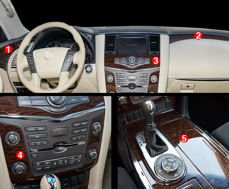 Центральный контроль защитная пленка прозрачная пленка ТПУ внутренняя модификация для Nissan Patrol Y62 2012