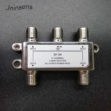 Wholesale 5-2400MHz 4-way splitter 4-channel satellite signal power splitter Satellite TV Receiver For SATV CATV design Switcher