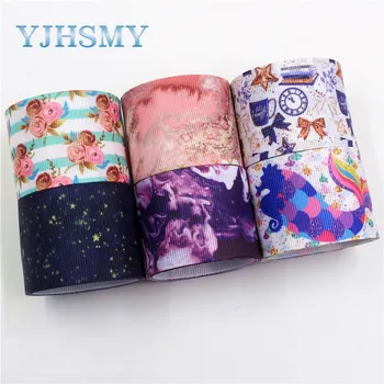 

YJHSMY I-19225-477,38mm 5yards Cartoon Thermal transfer Printed grosgrain Ribbons,bow cap DIY handmade accessories decorations