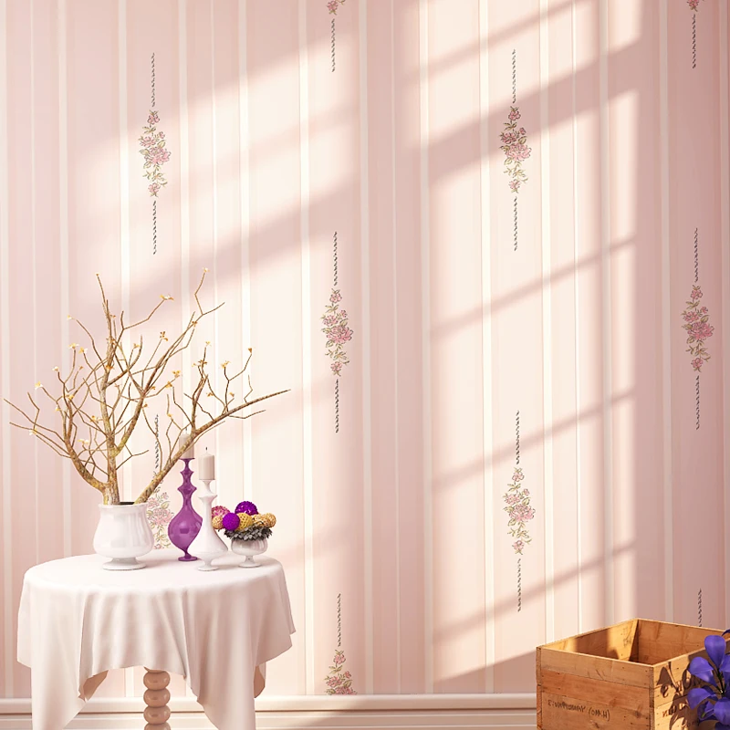 Korean Style Wallpaper For Bedroom Walls Pastoral Roll Romantic Rustic Floral Wallpapers Non Woven Stripe In From Home Korean Style Wallpaper For Bedroom Walls Pastoral Roll Romantic Rustic Floral Wallpapers Non Woven Stripe In From Home