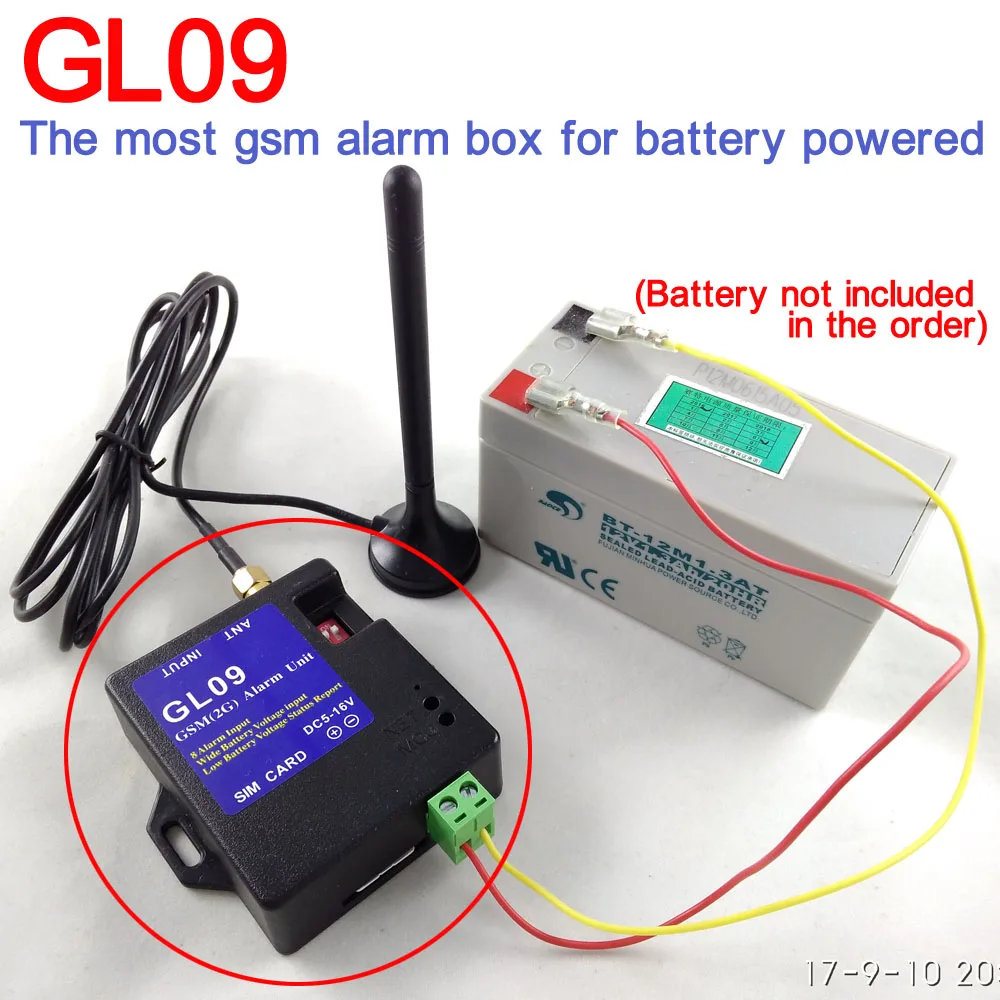  New 8 channel GL09 Super mini GSM Alarm Systems SMS Alarms Security System Most Suitable for batter