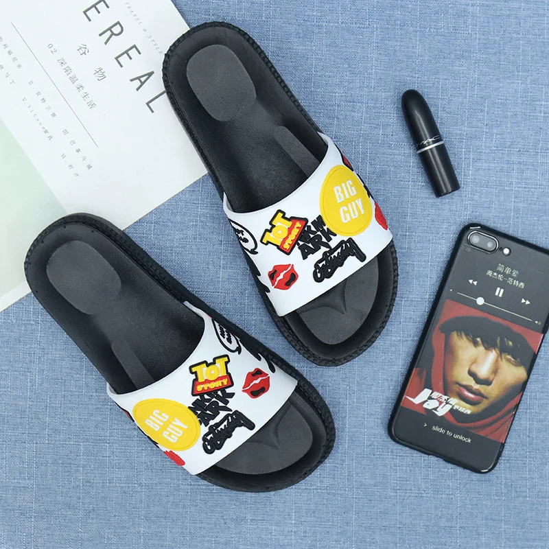 

Summer Slippers Flats Indoor Bathroom Non-slip Soft Slippers PVC Sandals Shoes Women Home Slippers Slides Beach Flip Flops SP15