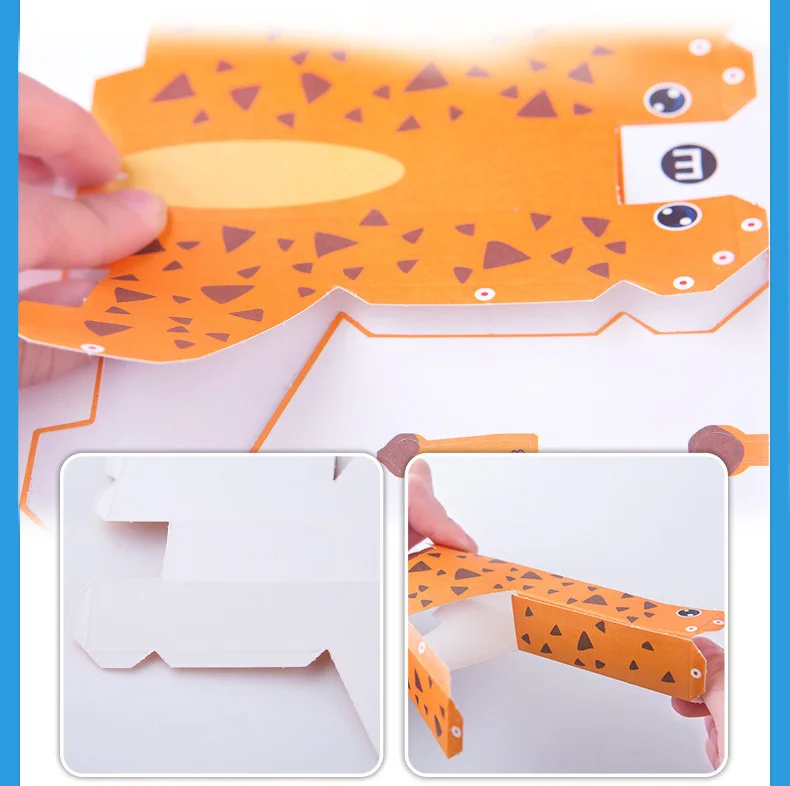 Dobradura de Papel Ofício para as Crianças Manual de Papel Livros de Recortes de Papel Origami Faça Você Mesmo Cut-origami Animais 12 Pçs - Set 3d 11 High Quality