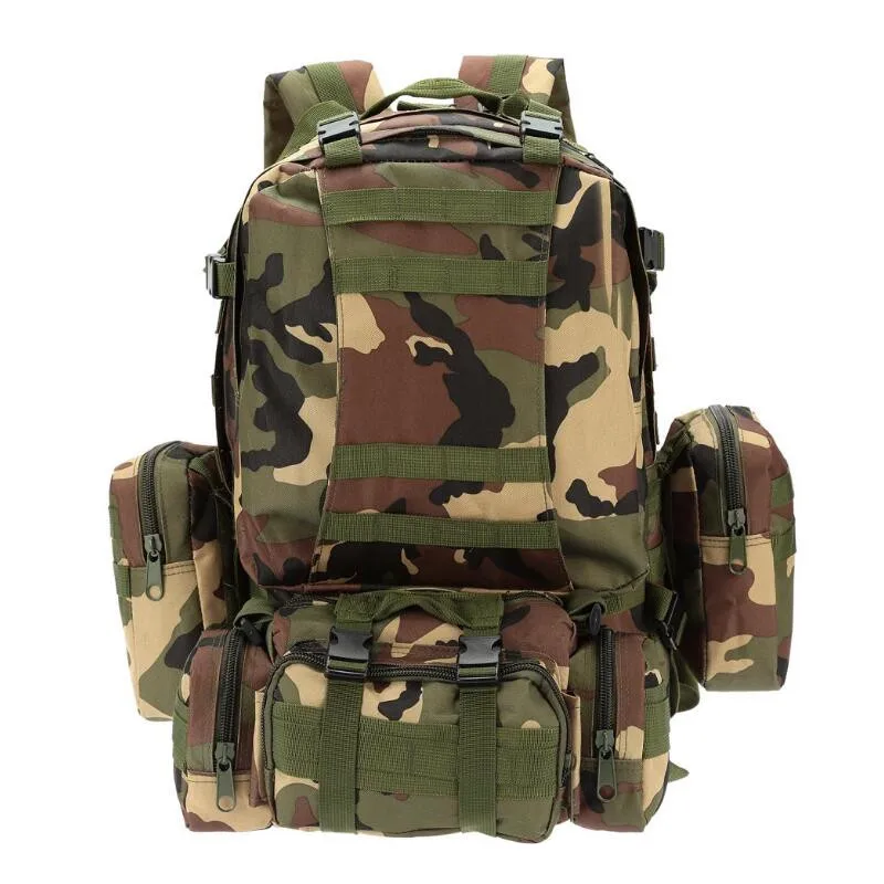 50L Military Tactical Backpack Large Capacity Hiking Camping Camouflage Backpack Outdoor Climbing Bag Travel Backpack