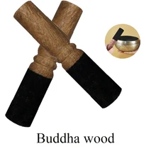 1 pc budismo tibetano cantando tigela mallet madeira atacante com cabeça de couro envolto com leathe premium relaxar yoga arte artesanato @ 30