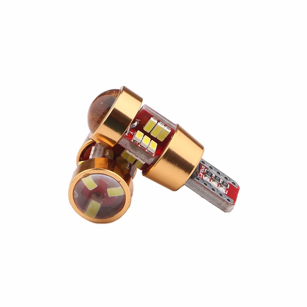 

2PCS New decoding width lamp T10 3014 27smd highlighting led indoor light tail box light license plate light.