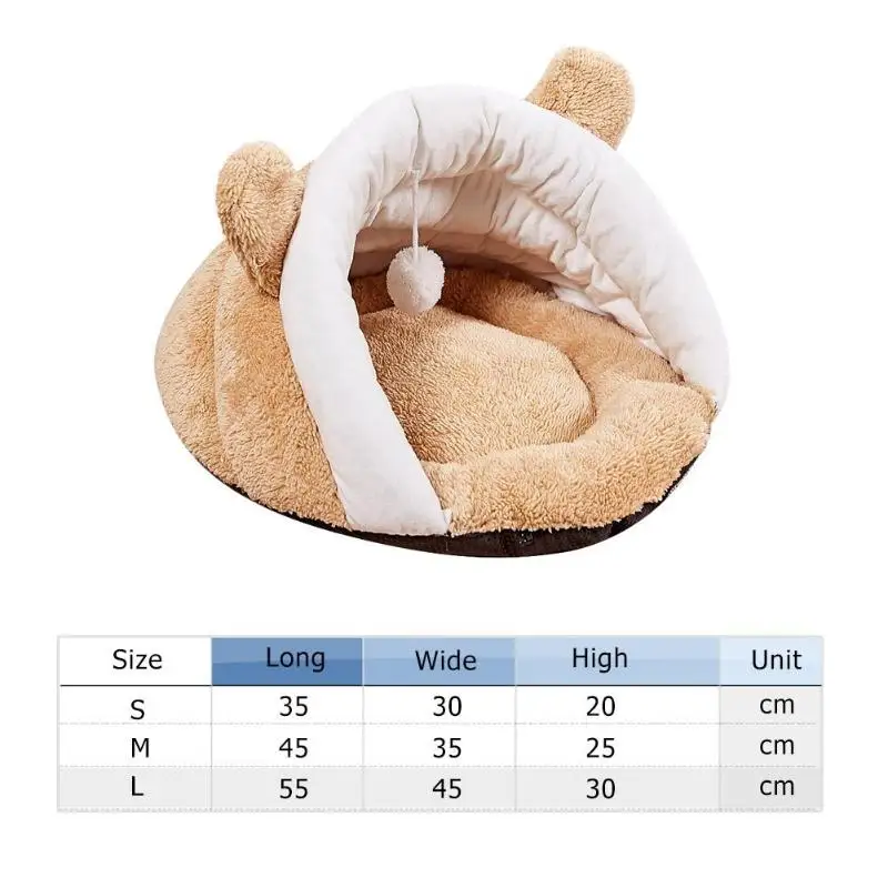 

Lovely Warm Soft Plush Cats Dogs Cave Kennel House Pets Sleeping Bed Puppy Kitten Cushion Cage Nest Winter Warm Pet Heated Mat
