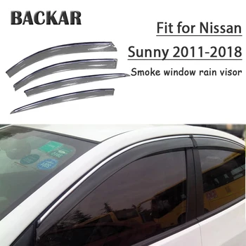 

Backar Auto Car Windows Rain Wind Sun Shield Deflector Visor Trim For Nissan Sunny N17 2011 2012 2013 2014 2015 2016 2017 2018
