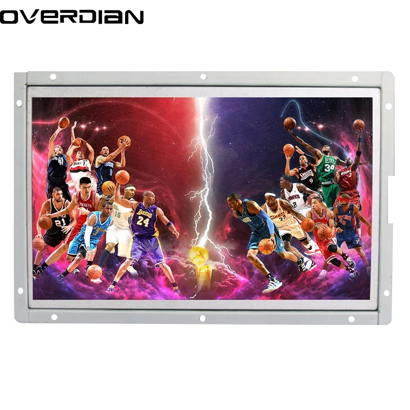 

10/10.1"Industrial Control PC Lcd Monitor VGA/DVI Interface White Open Frame Metal Case 1366*768 Monitor for Computer